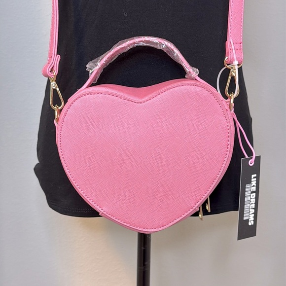 NWT Like Dreams Pink Heart Crossbody Bag - Picture 1 of 7